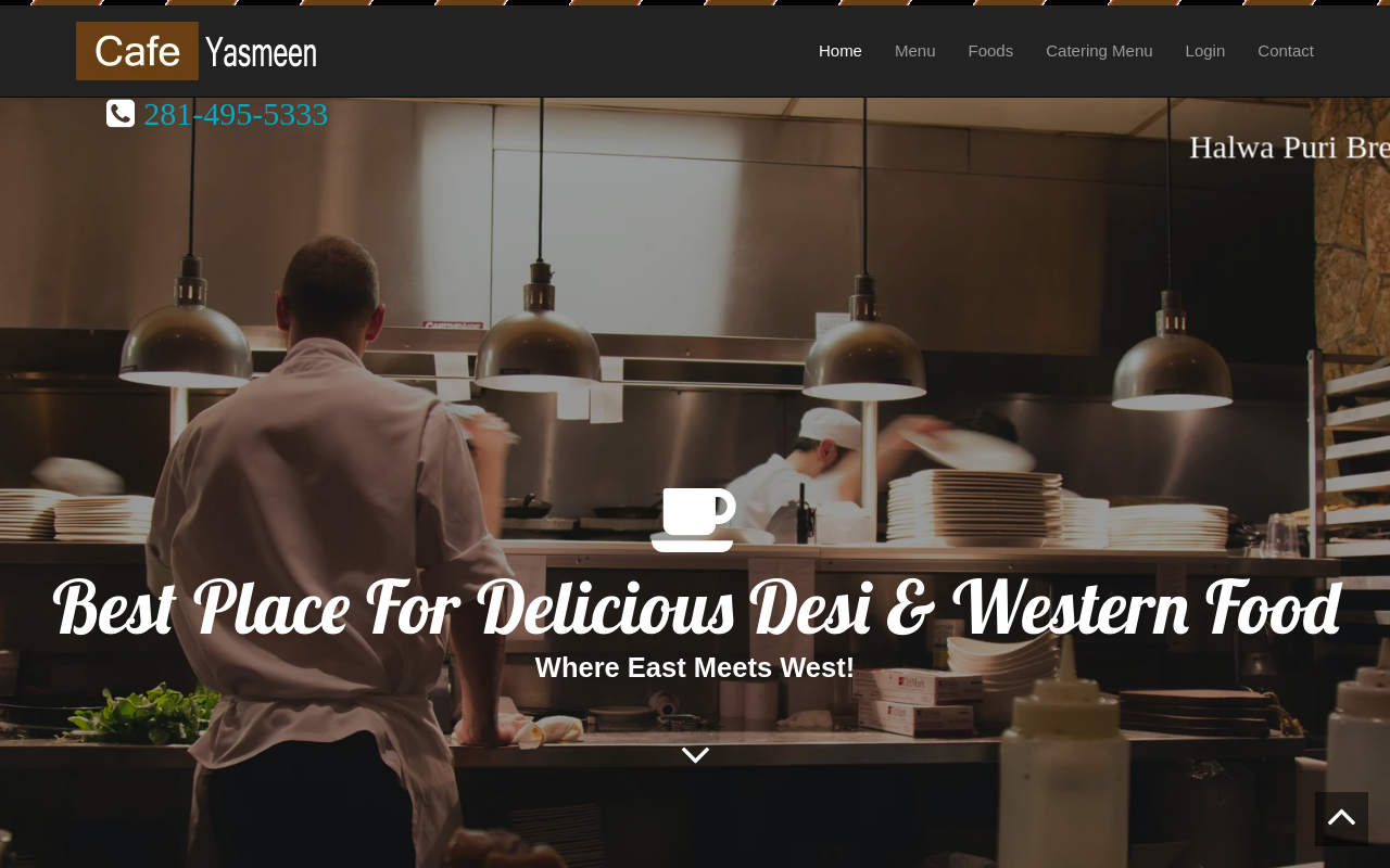 Cafe Yasmeen — screenshot of their official website