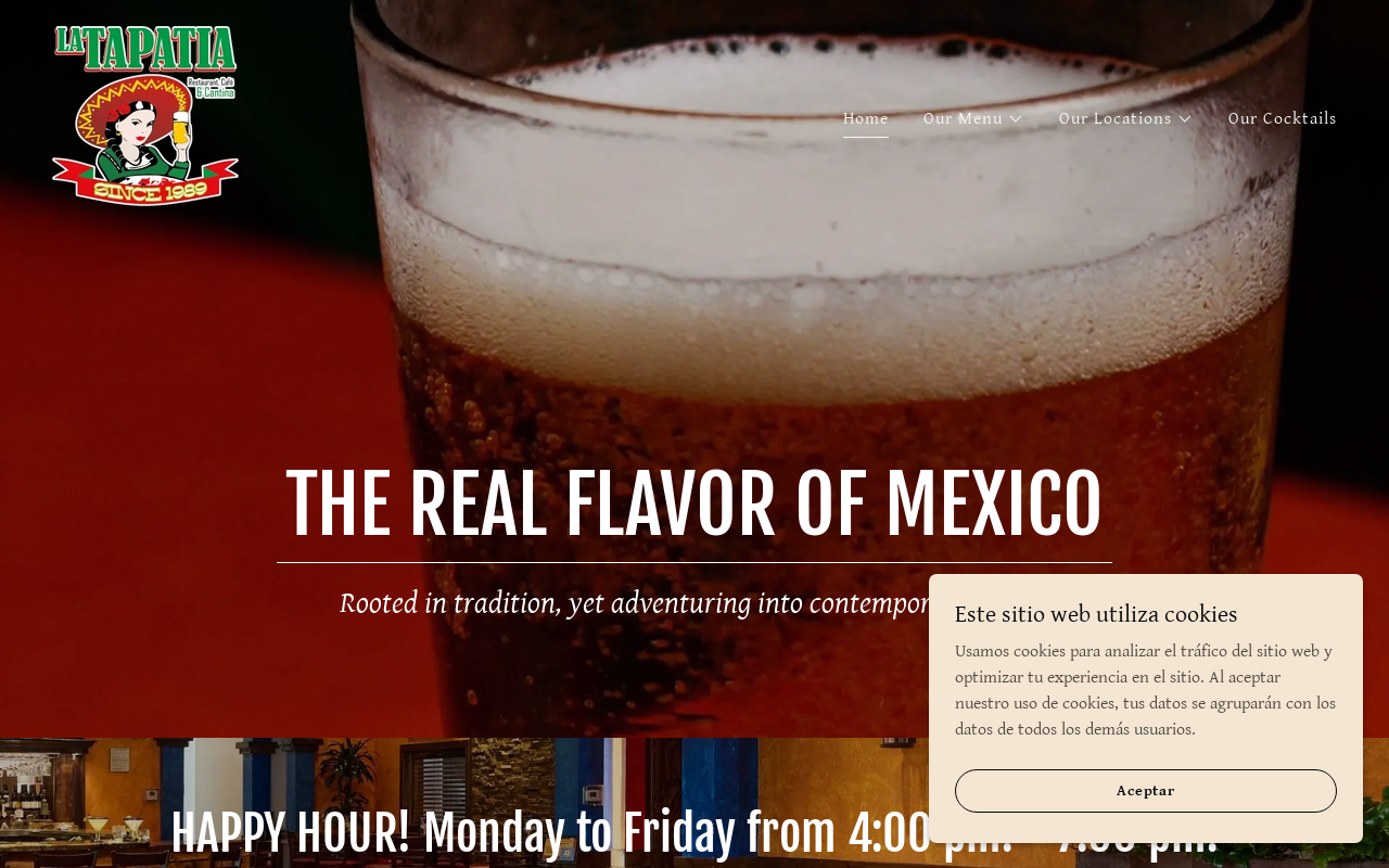 La Tapatia — screenshot of their official website