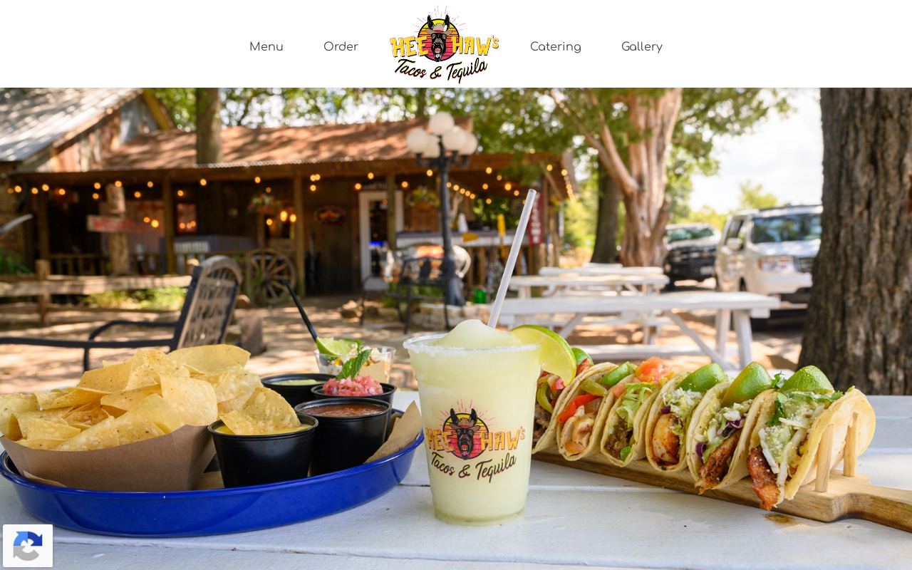 Hee Haw's Tacos and Tequila — screenshot of their official website