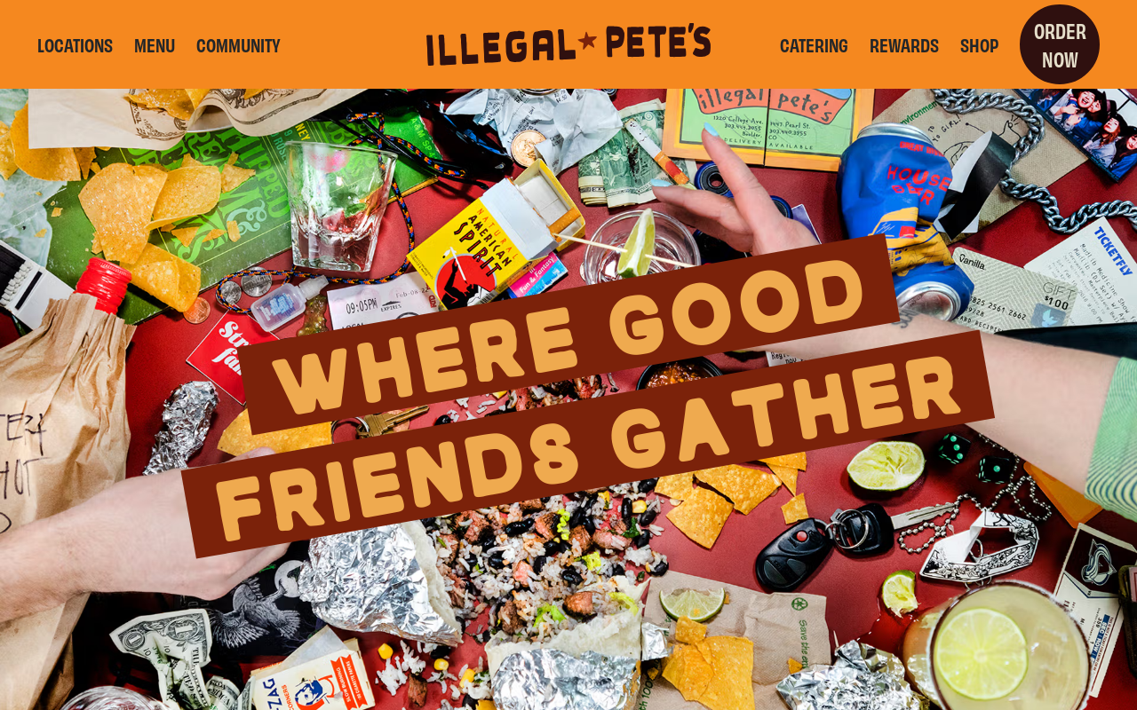 Illegal Pete's Co — screenshot of their official website