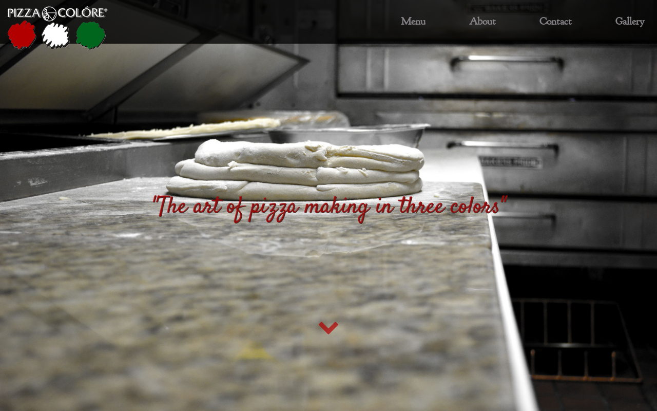 Pizza Colóre — screenshot of their official website
