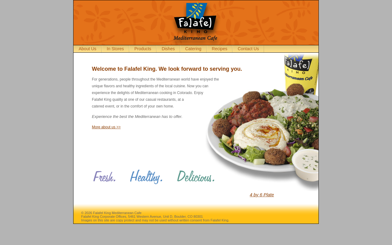 Falafel King — screenshot of their official website