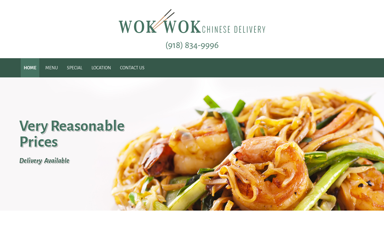 Wok Wok Chinese Delivery — screenshot of their official website