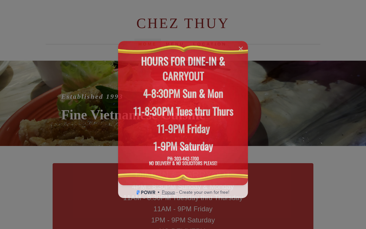 Chez Thuy — screenshot of their official website