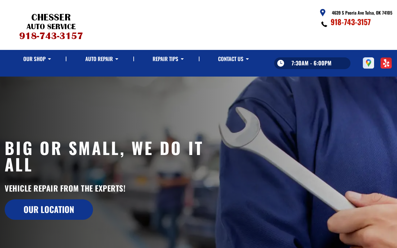 Chesser Auto Service — screenshot of their official website