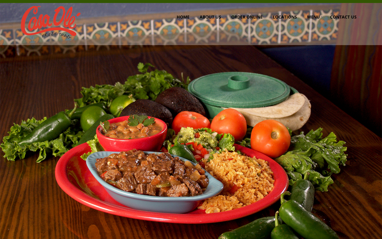 Casa Olé — screenshot of their official website