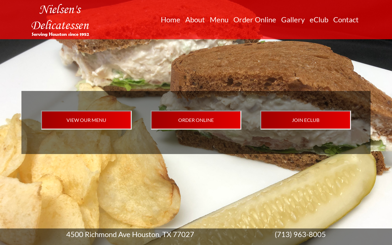 Nielsen's Delicatesen — screenshot of their official website