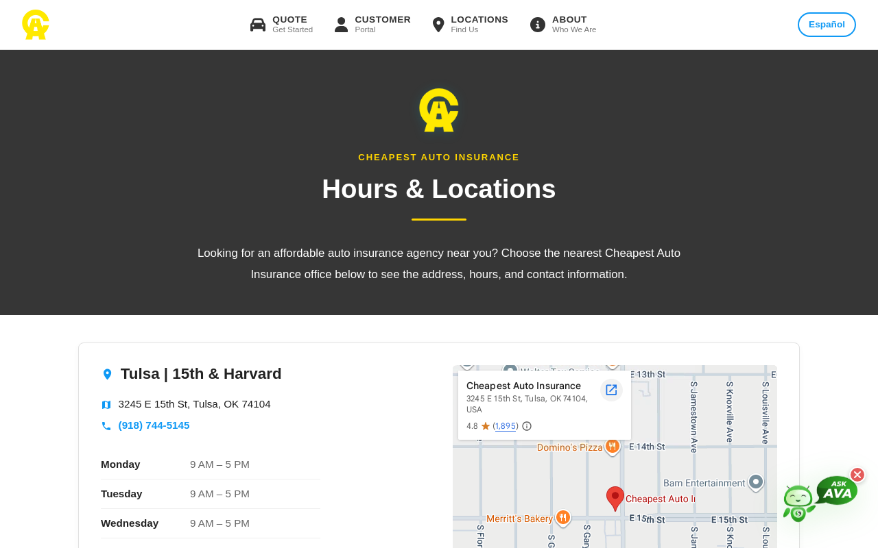 Cheapest Car Insurance — screenshot of their official website