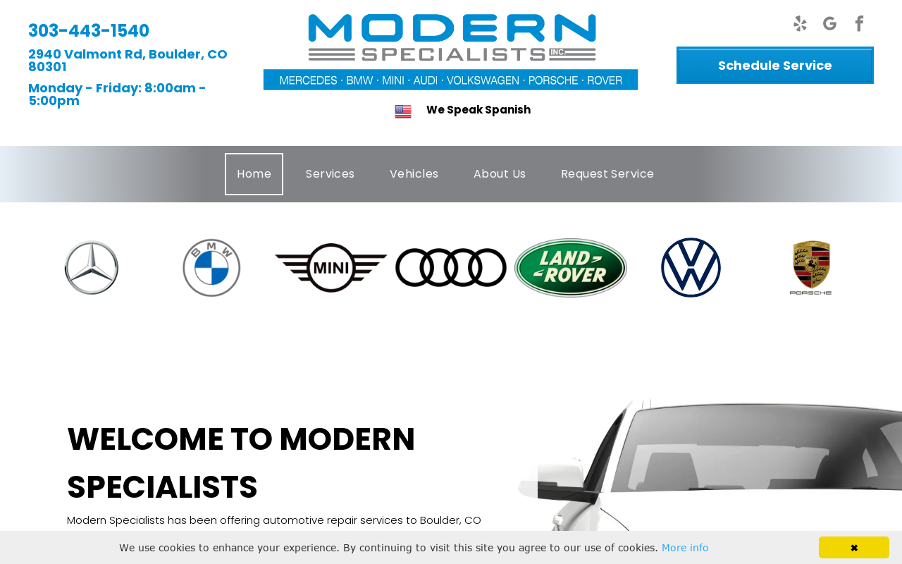 Modern Specialists, Incorporated — screenshot of their official website