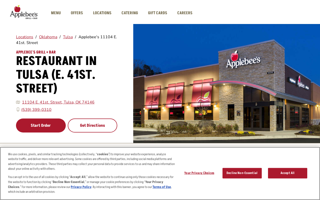 Applebee's — screenshot of their official website