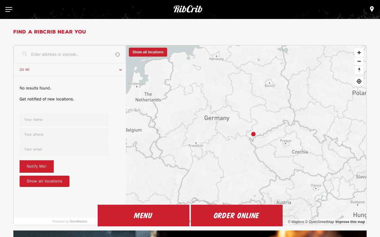 RibCrib — screenshot of their official website