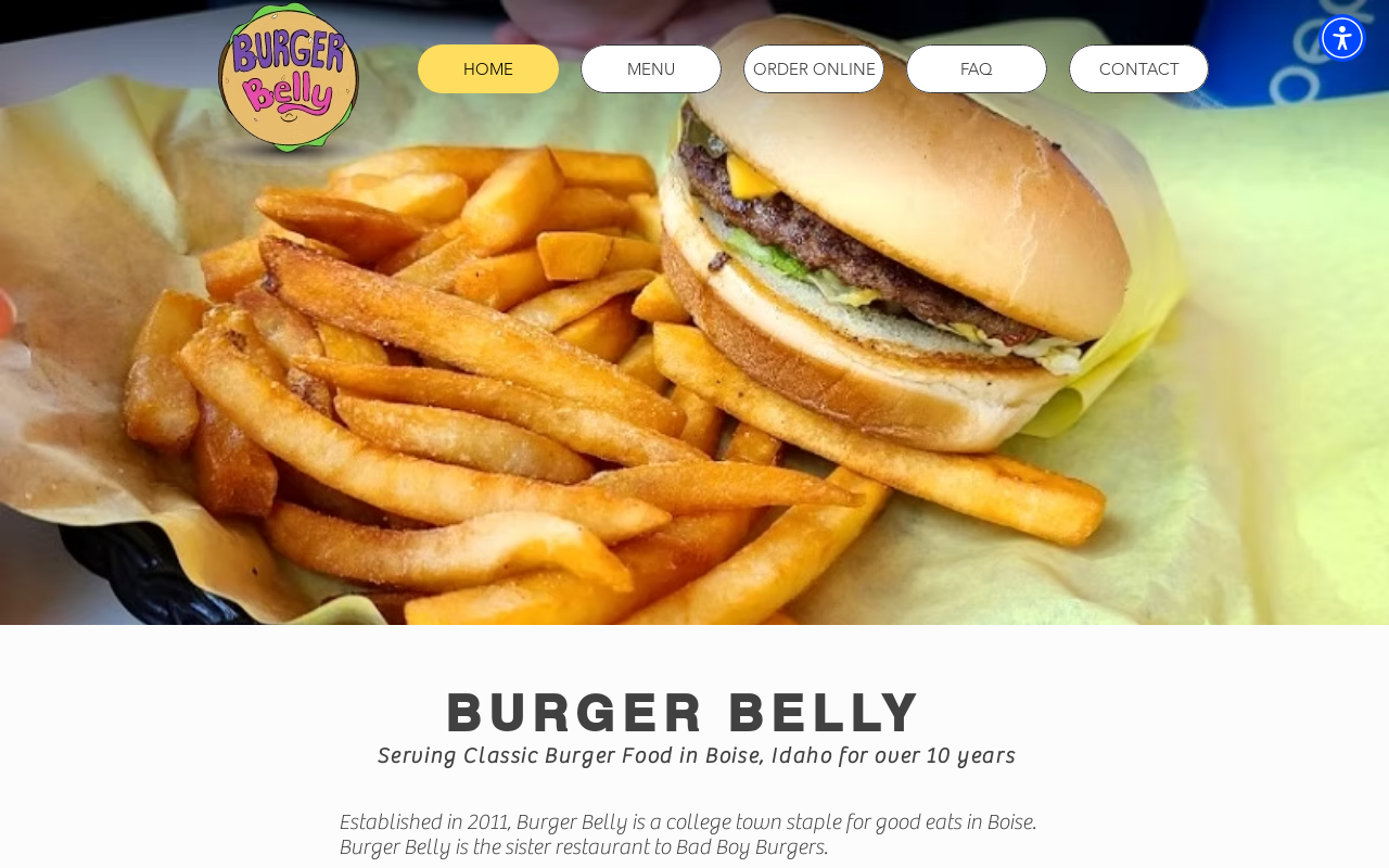 Burger Belly — screenshot of their official website