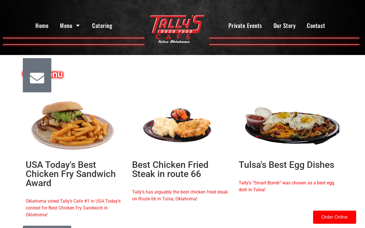 Tally's Cafe — screenshot of their official website