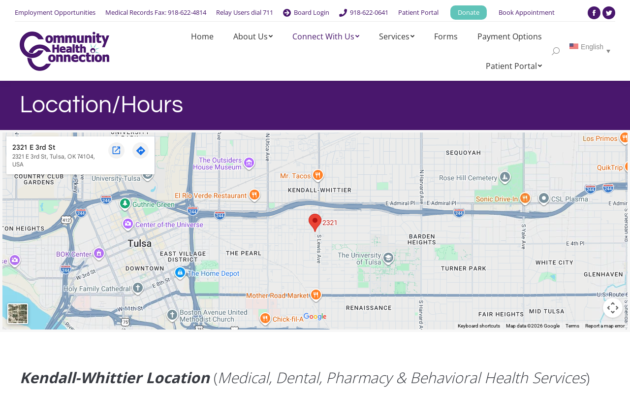 Community Health Connection — screenshot of their official website
