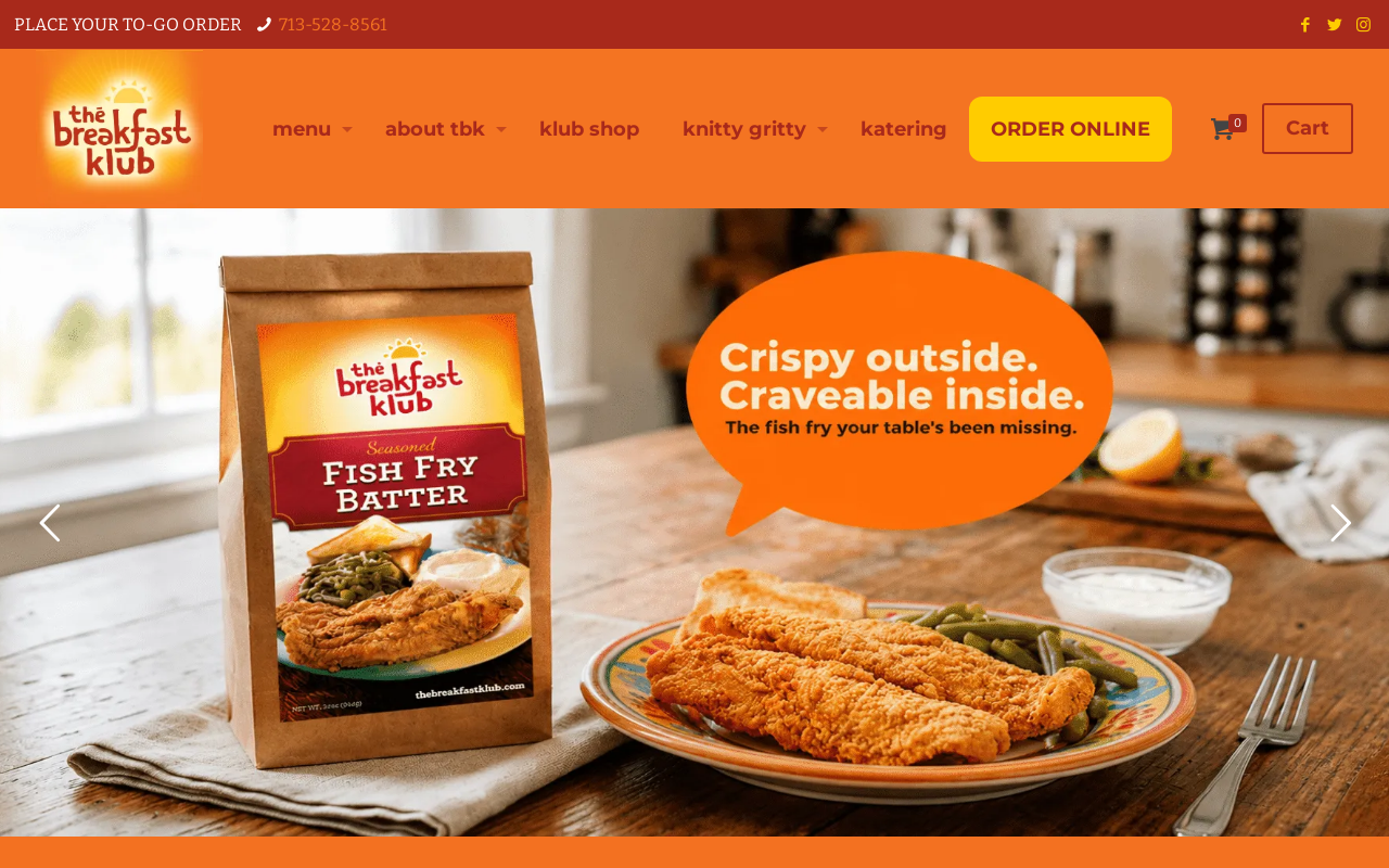 Breakfast Klub — screenshot of their official website