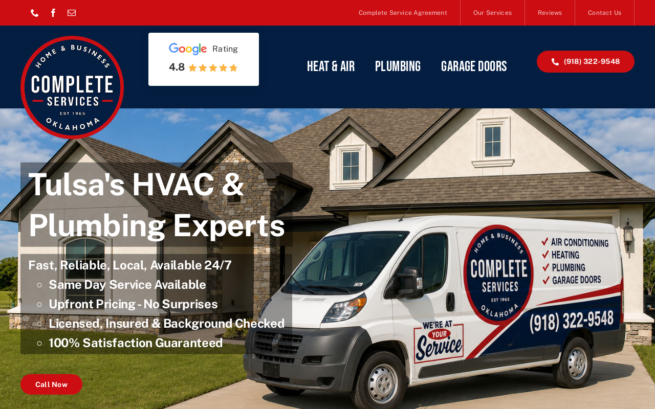 Complete Heating And Air — screenshot of their official website