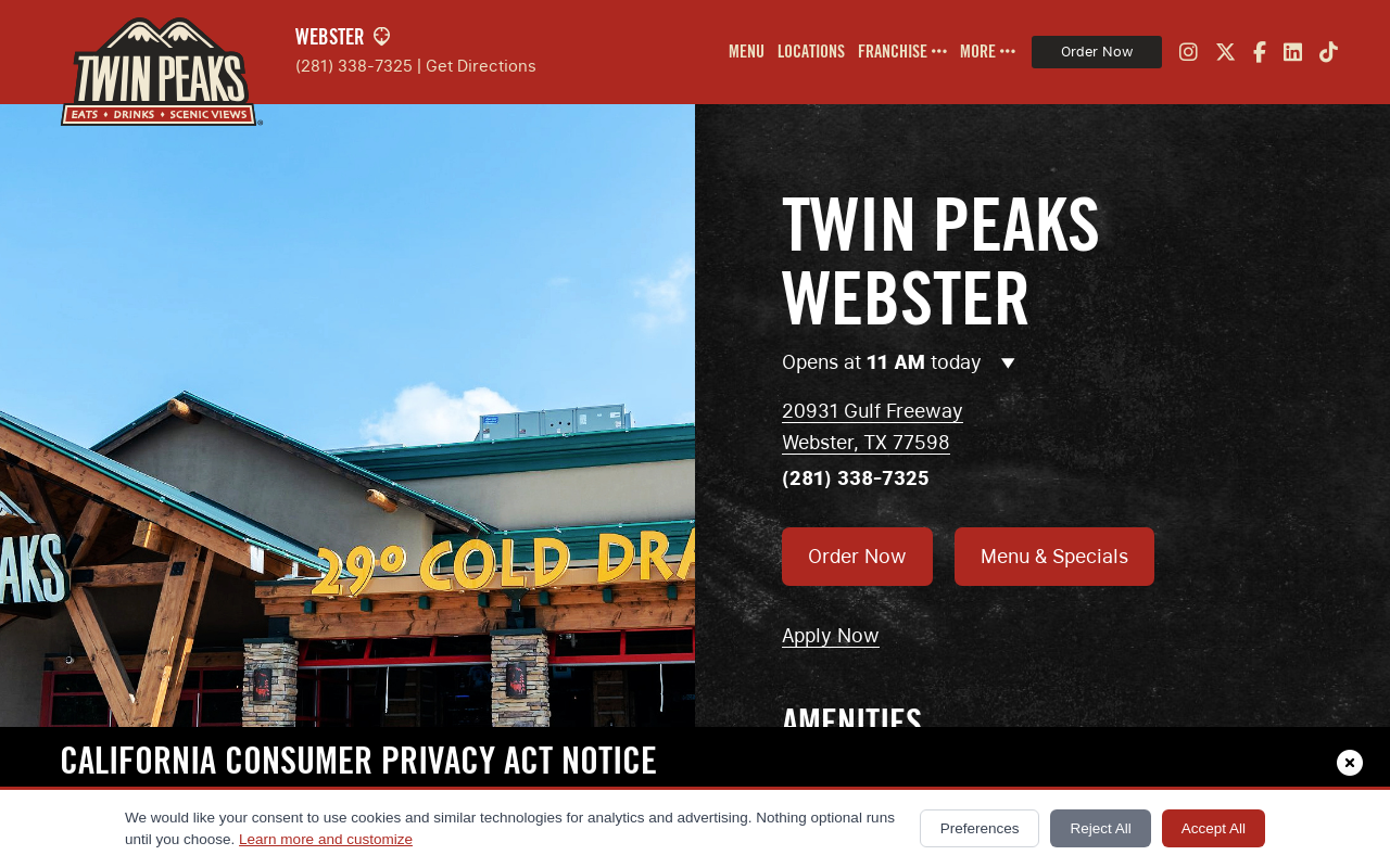 Twin Peaks — screenshot of their official website