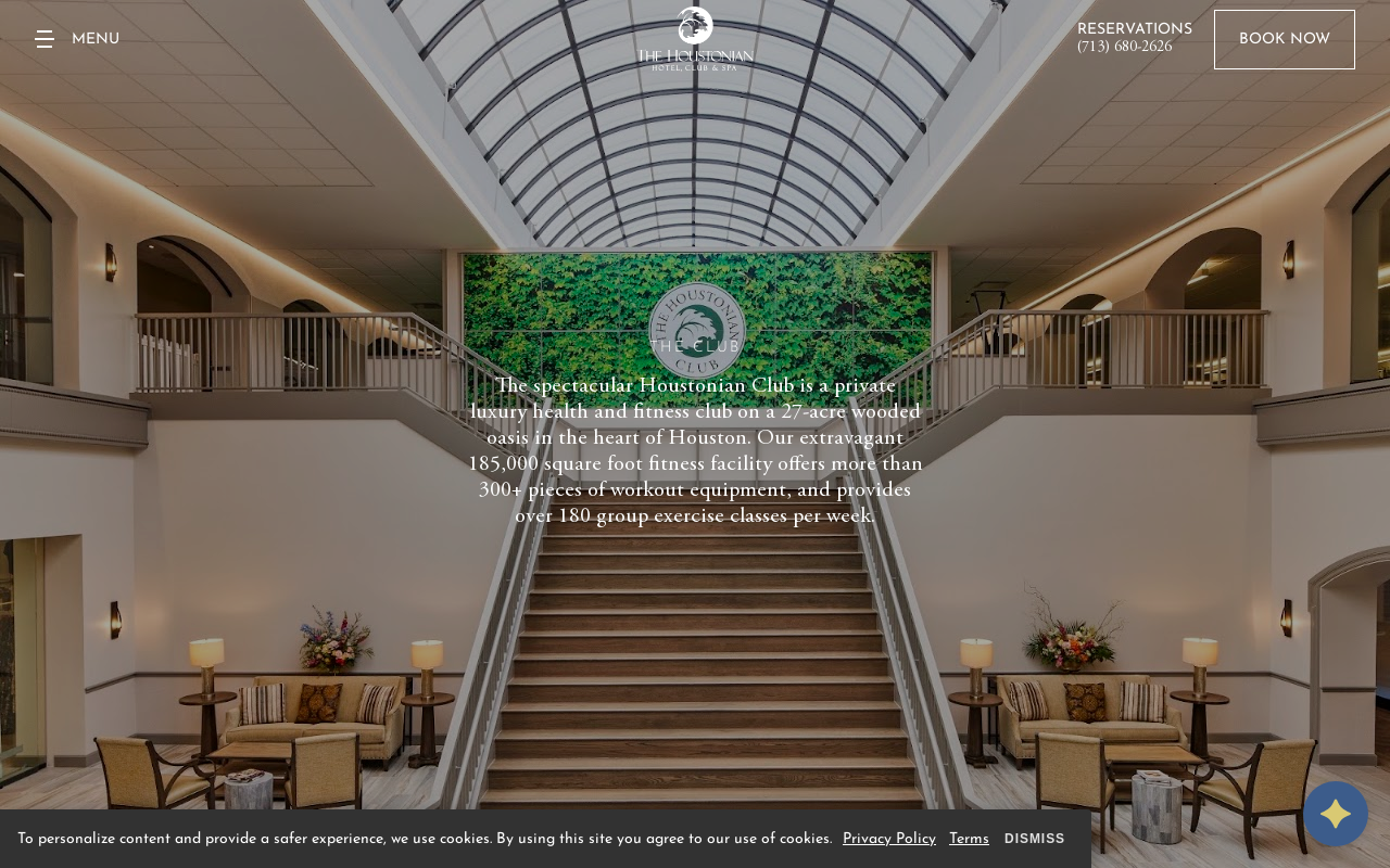 The Houstonian Club — screenshot of their official website