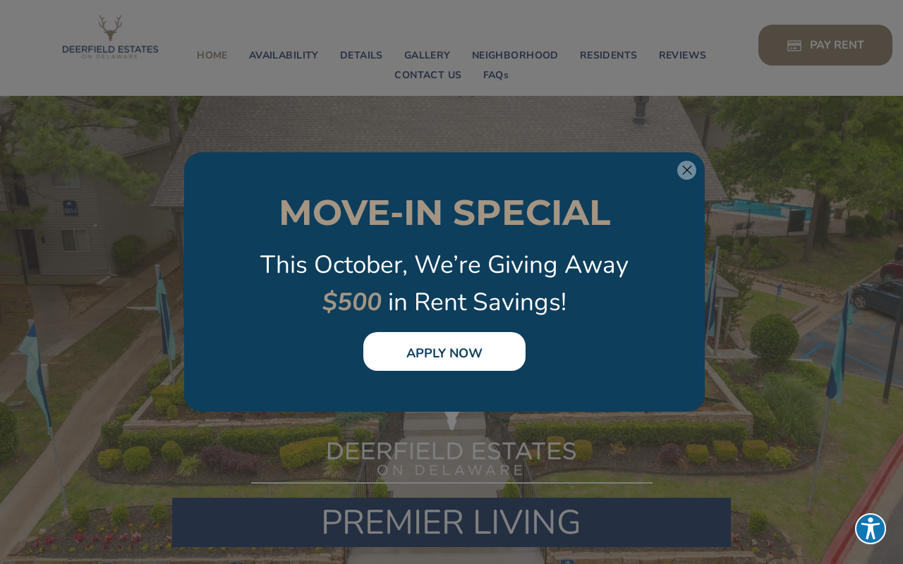 Deerfield Estates Apartments — screenshot of their official website