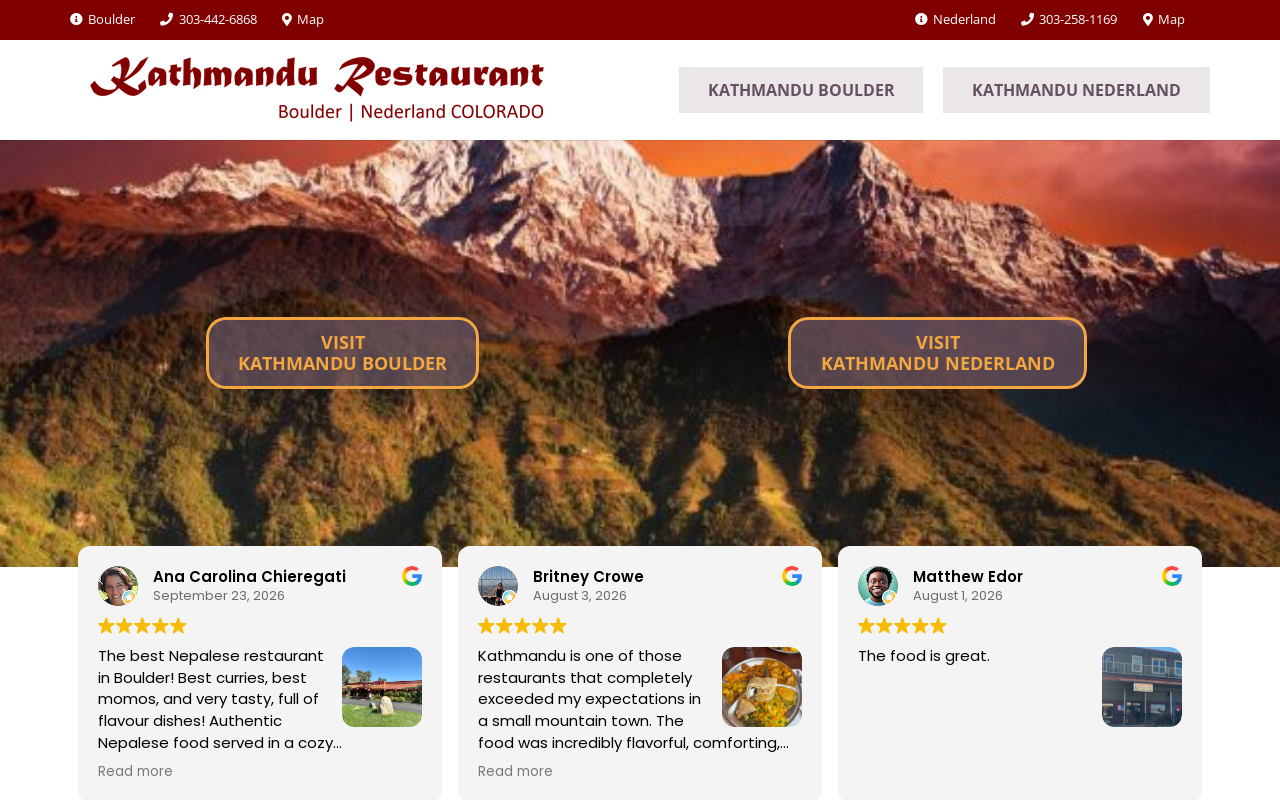 Kathmandu Restaurant II — screenshot of their official website