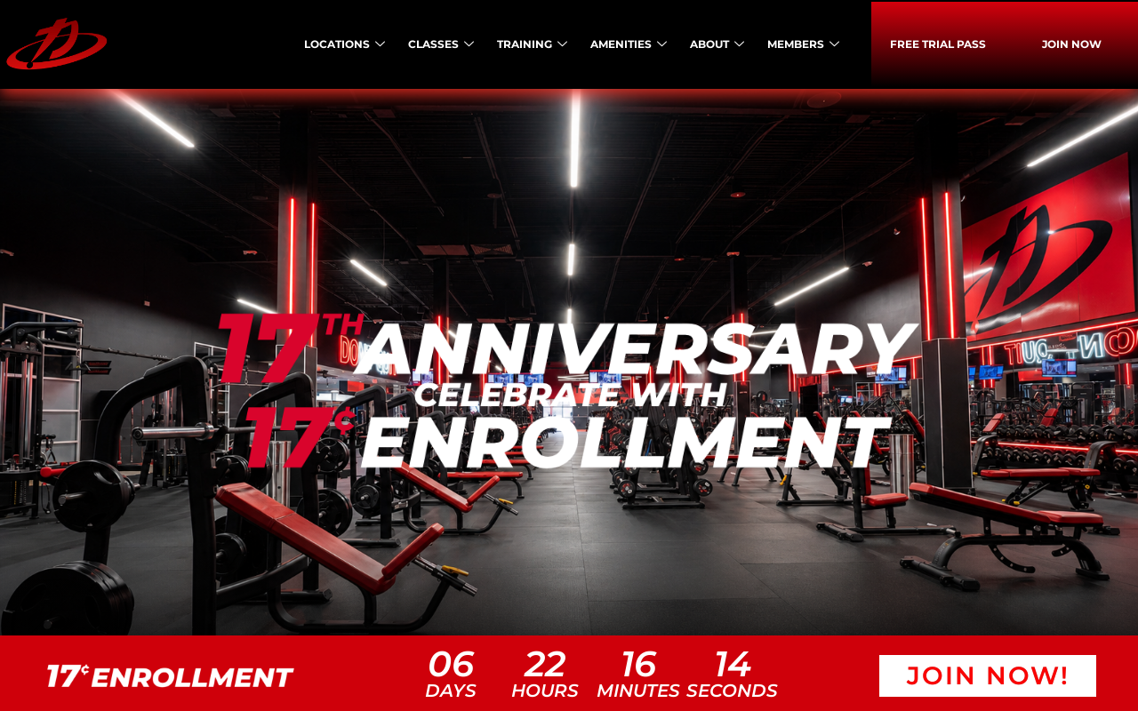 Dynamic Fitness — screenshot of their official website