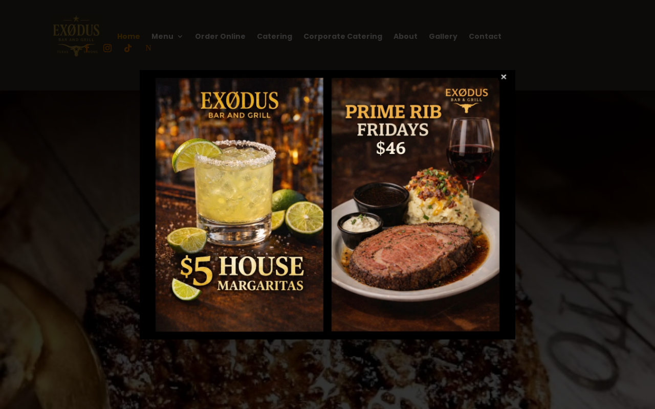 Exodus Bar and Grill — screenshot of their official website