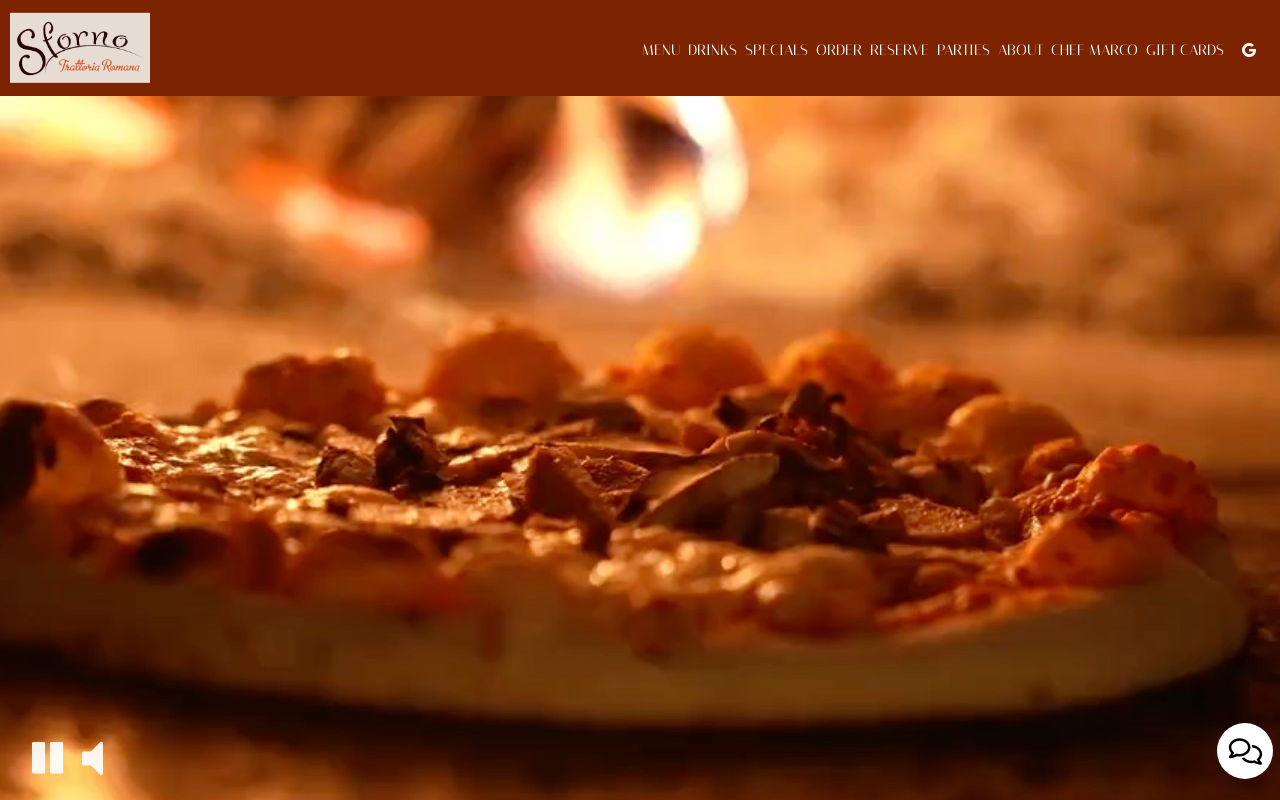 Sforno Trattoria Romana — screenshot of their official website