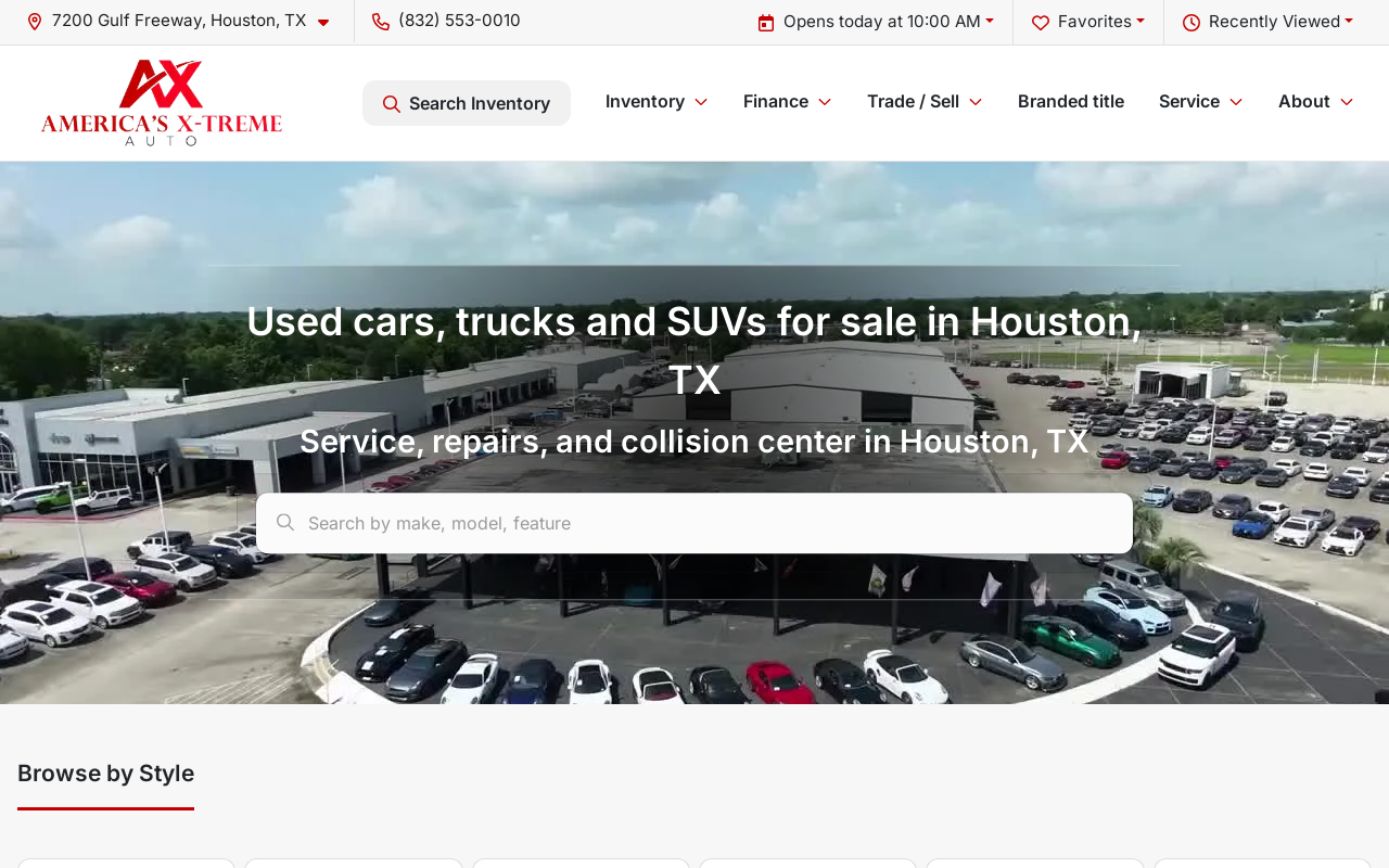 America's Xtreme Auto — screenshot of their official website
