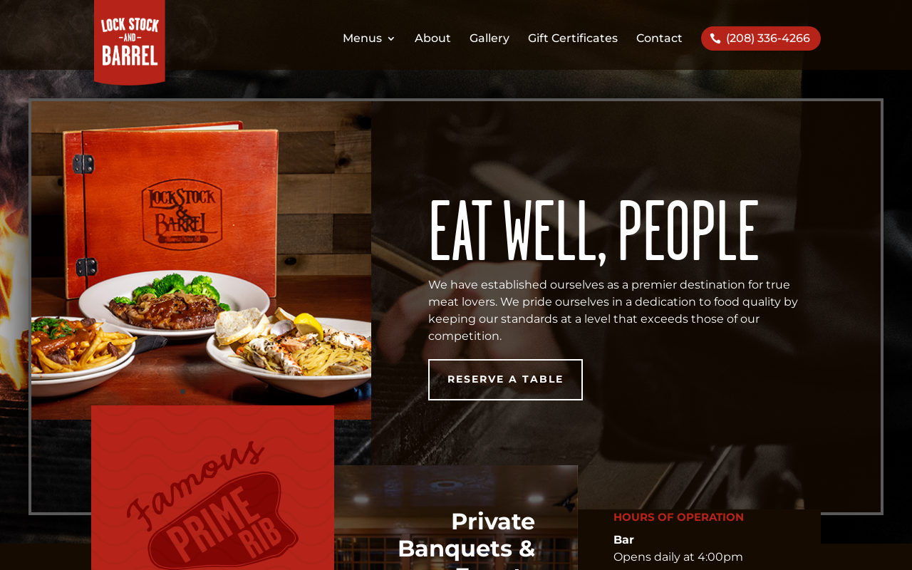 Lock Stock & Barrel — screenshot of their official website