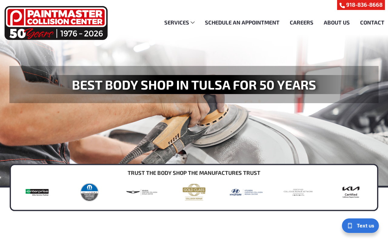 Paintmaster Collision Center — screenshot of their official website