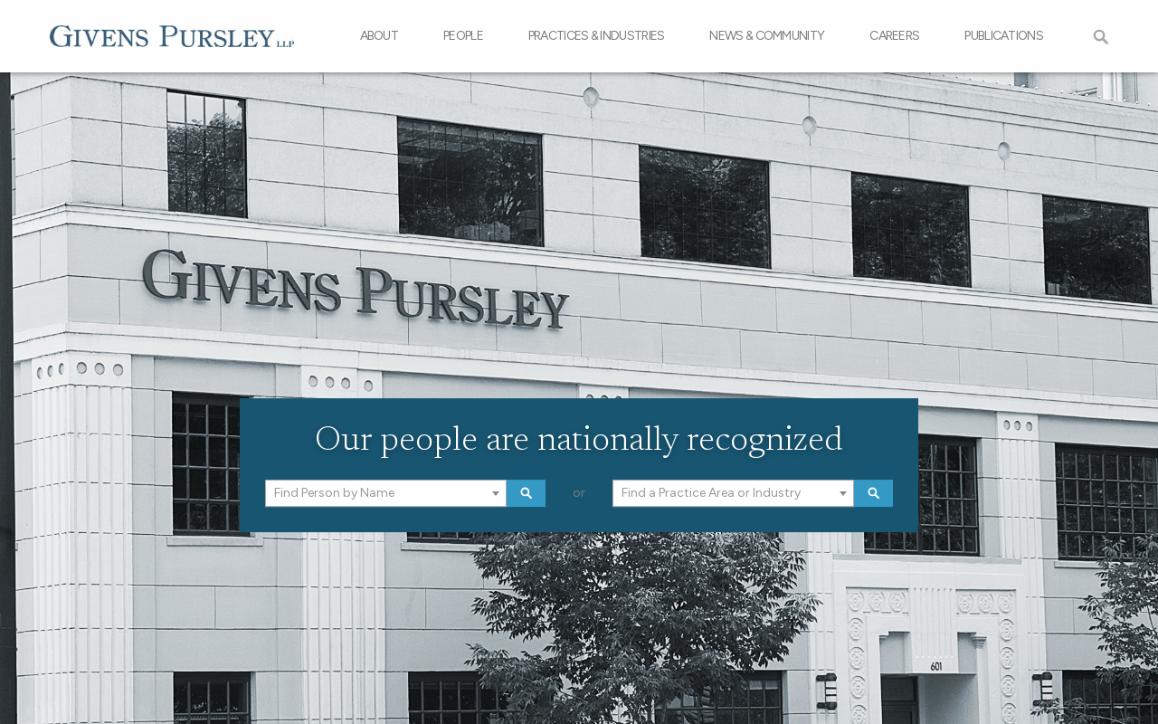 Givens Pursley LLP — screenshot of their official website