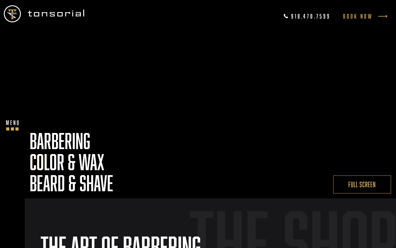 Tonsorial — screenshot of their official website