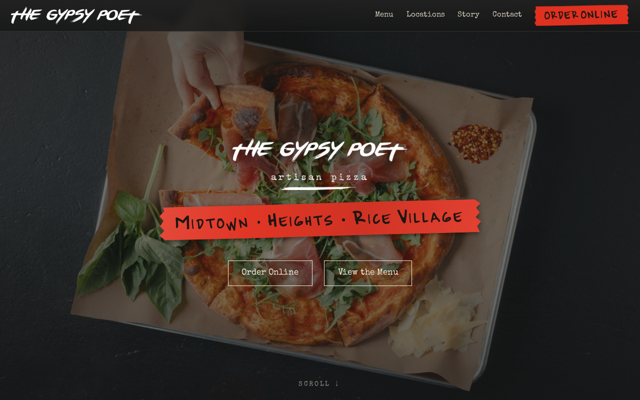 Gypsy Poet — screenshot of their official website