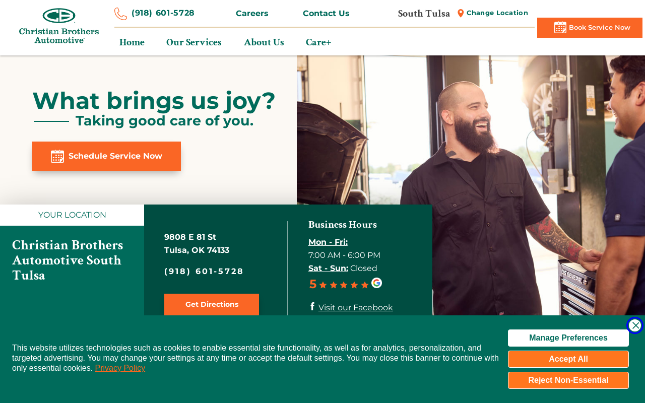Christian Brothers Automotive — screenshot of their official website