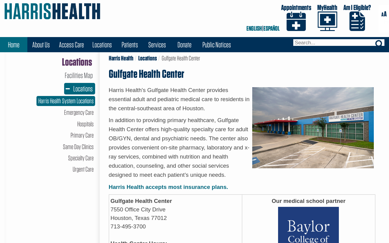 Gulfgate Community Health Center — screenshot of their official website