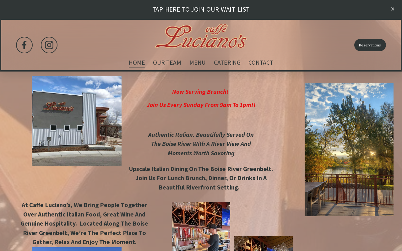 Caffe Luciano’s — screenshot of their official website