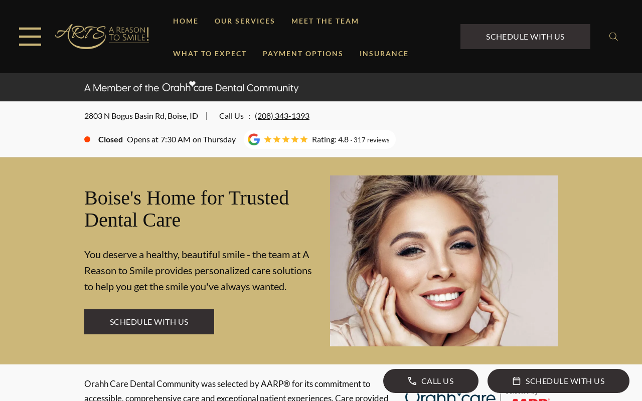 A Reason to Smile — screenshot of their official website