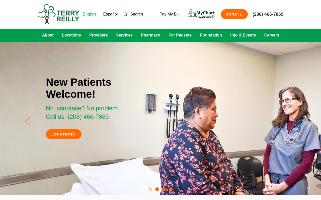 Terry Reilly Health Services — screenshot of their official website