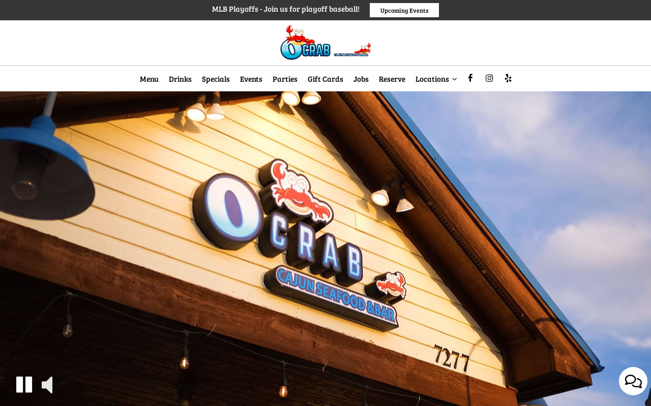 O'Crab — screenshot of their official website