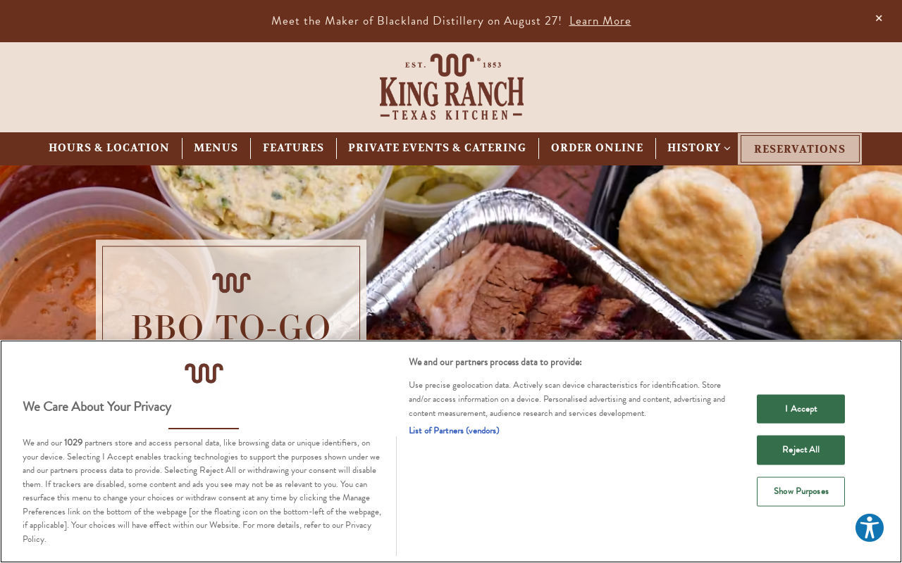 King Ranch Texas Kitchen — screenshot of their official website