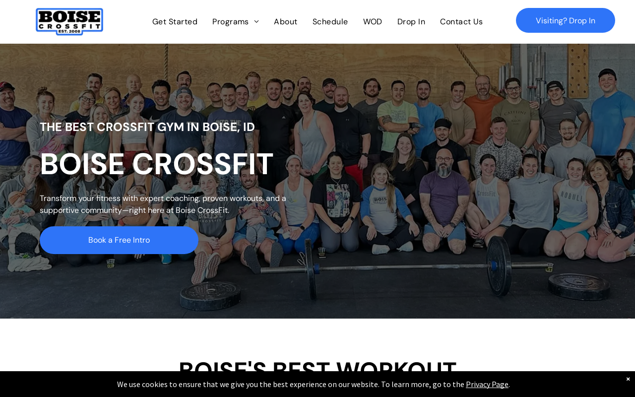 Boise Crossfit — screenshot of their official website