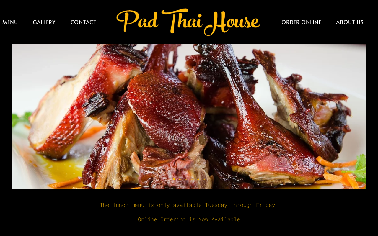 Pad Thai House — screenshot of their official website