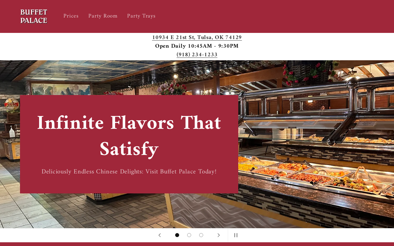Buffet Palace — screenshot of their official website