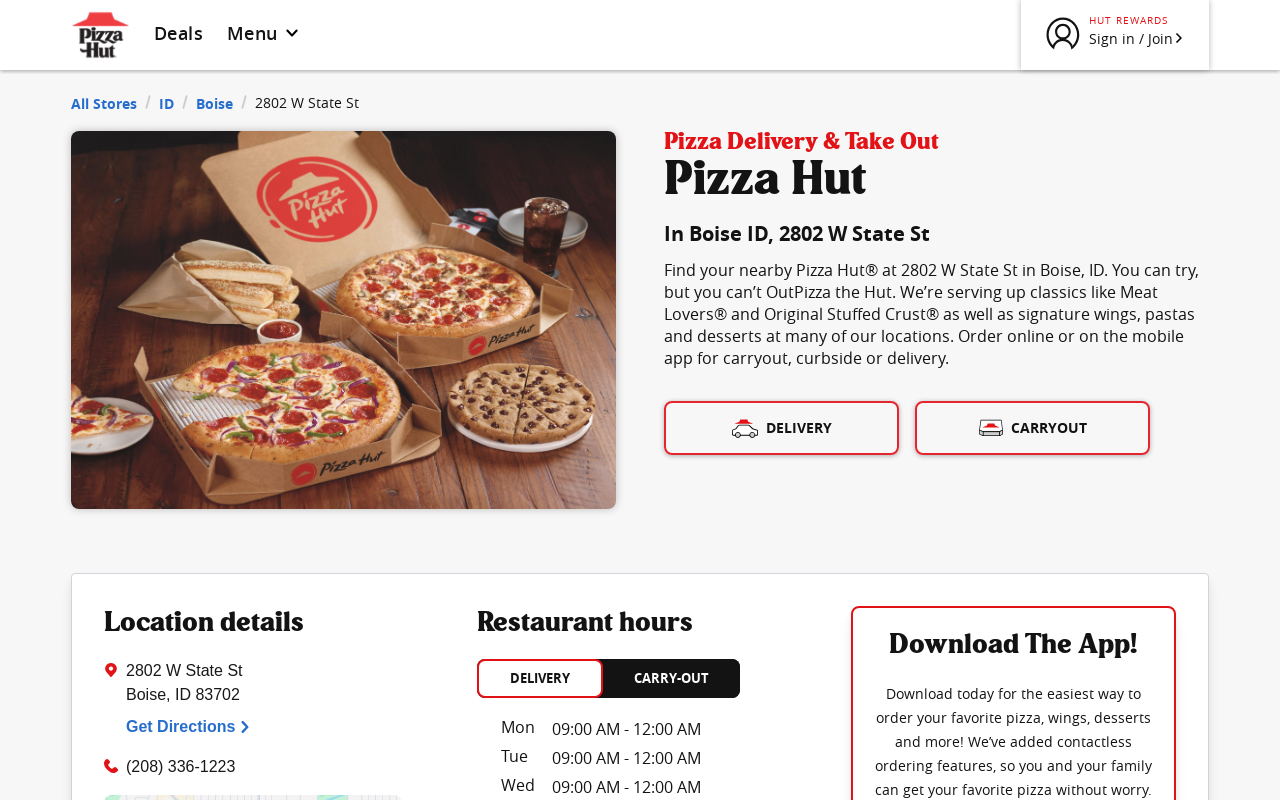 Pizza Hut — screenshot of their official website