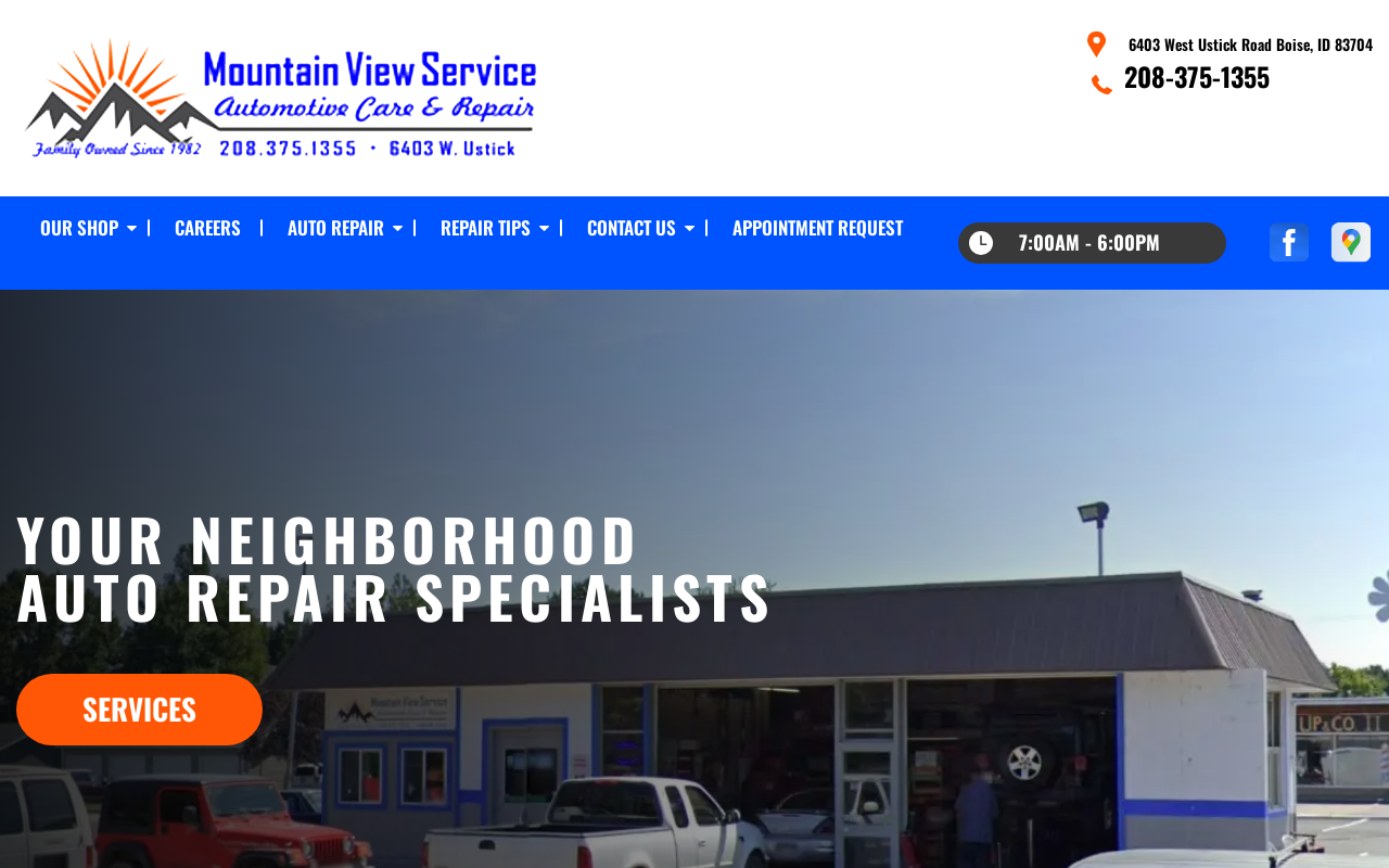 Mountain View Service — screenshot of their official website