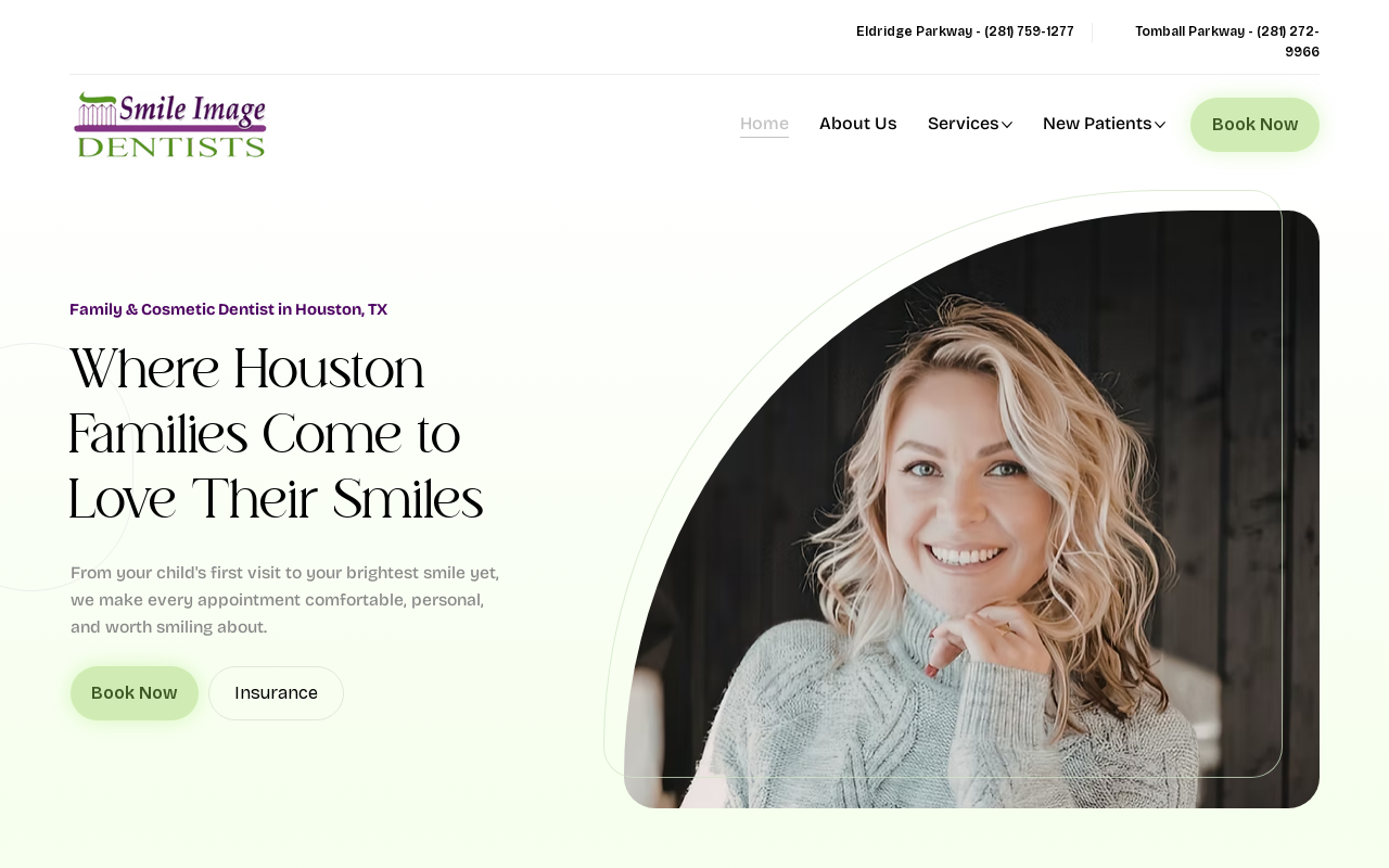 Smile Image Dentists — screenshot of their official website