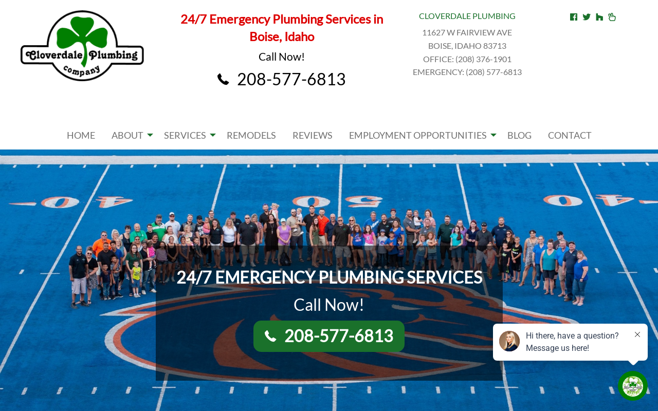 Cloverdale Plumbing Company — screenshot of their official website