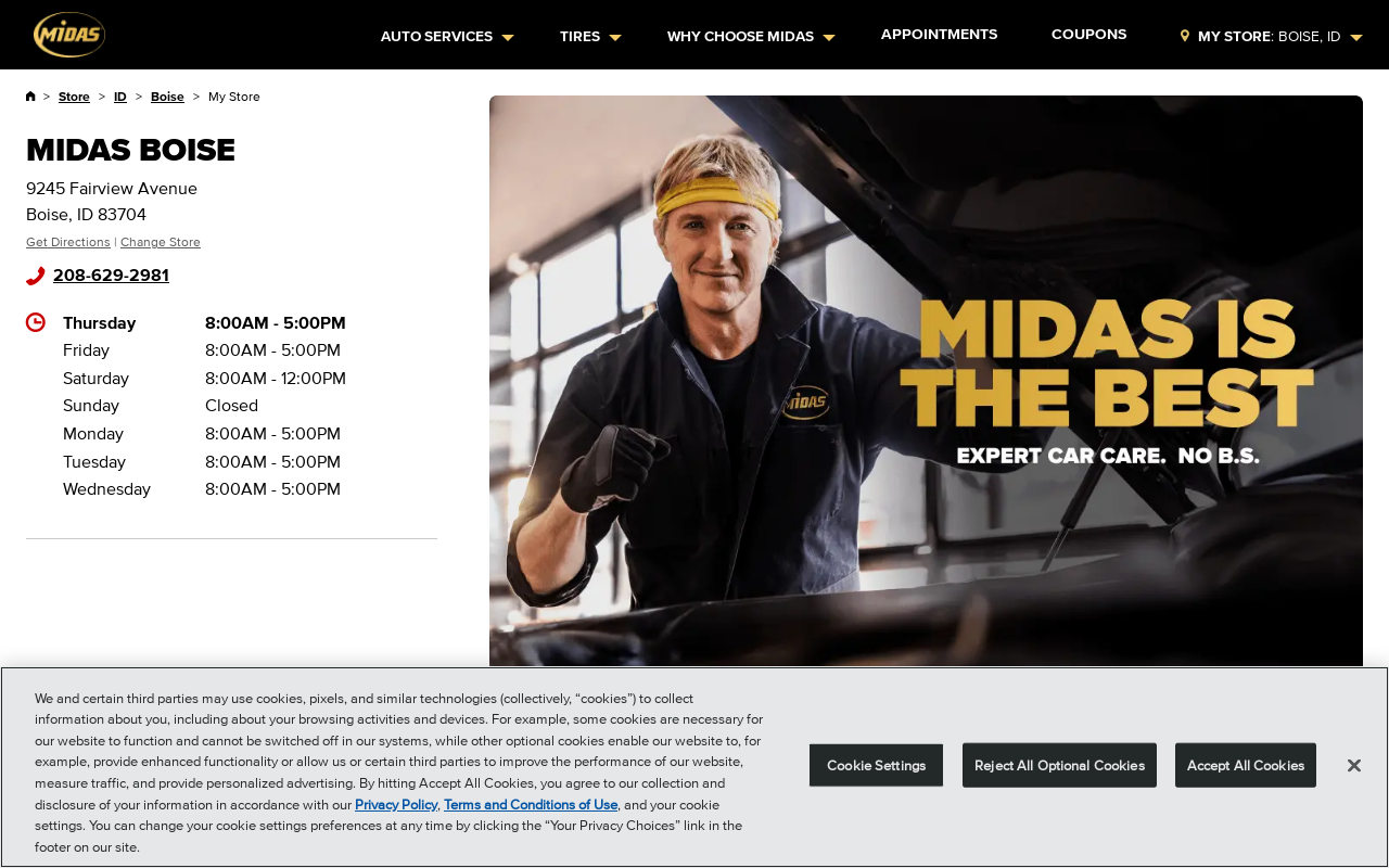 Midas — screenshot of their official website