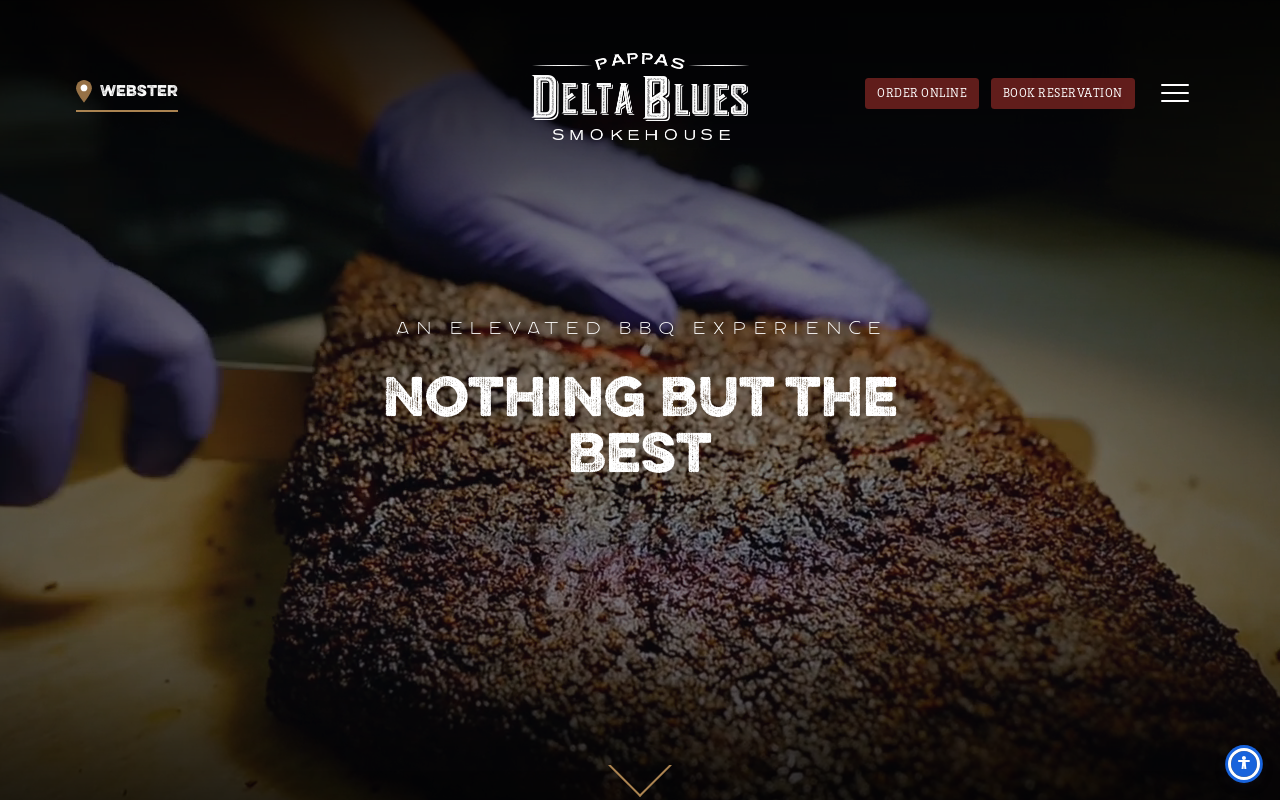 Pappa's Delta Blues Smokehouse — screenshot of their official website