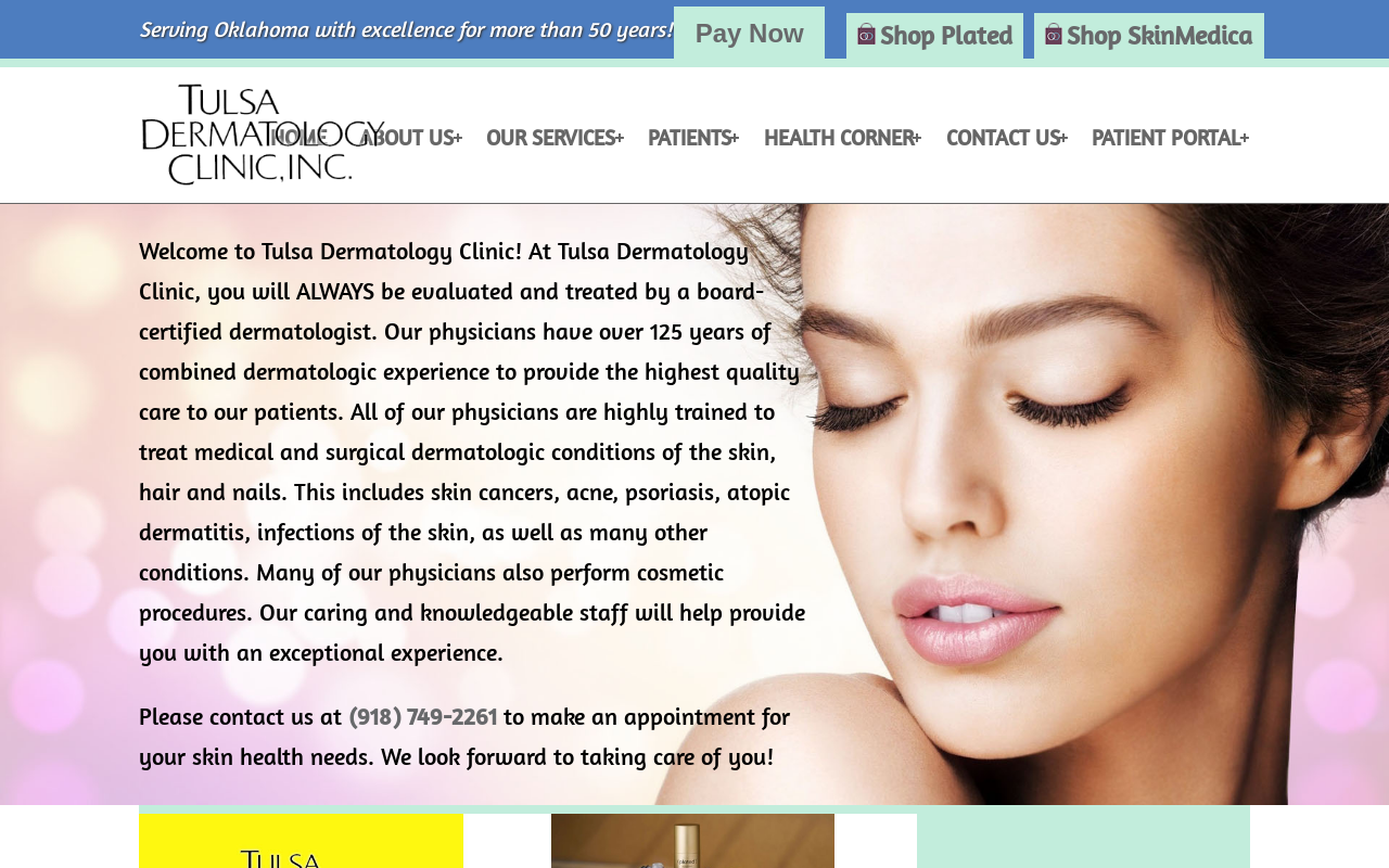 Tulsa Dermatology Clinic — screenshot of their official website